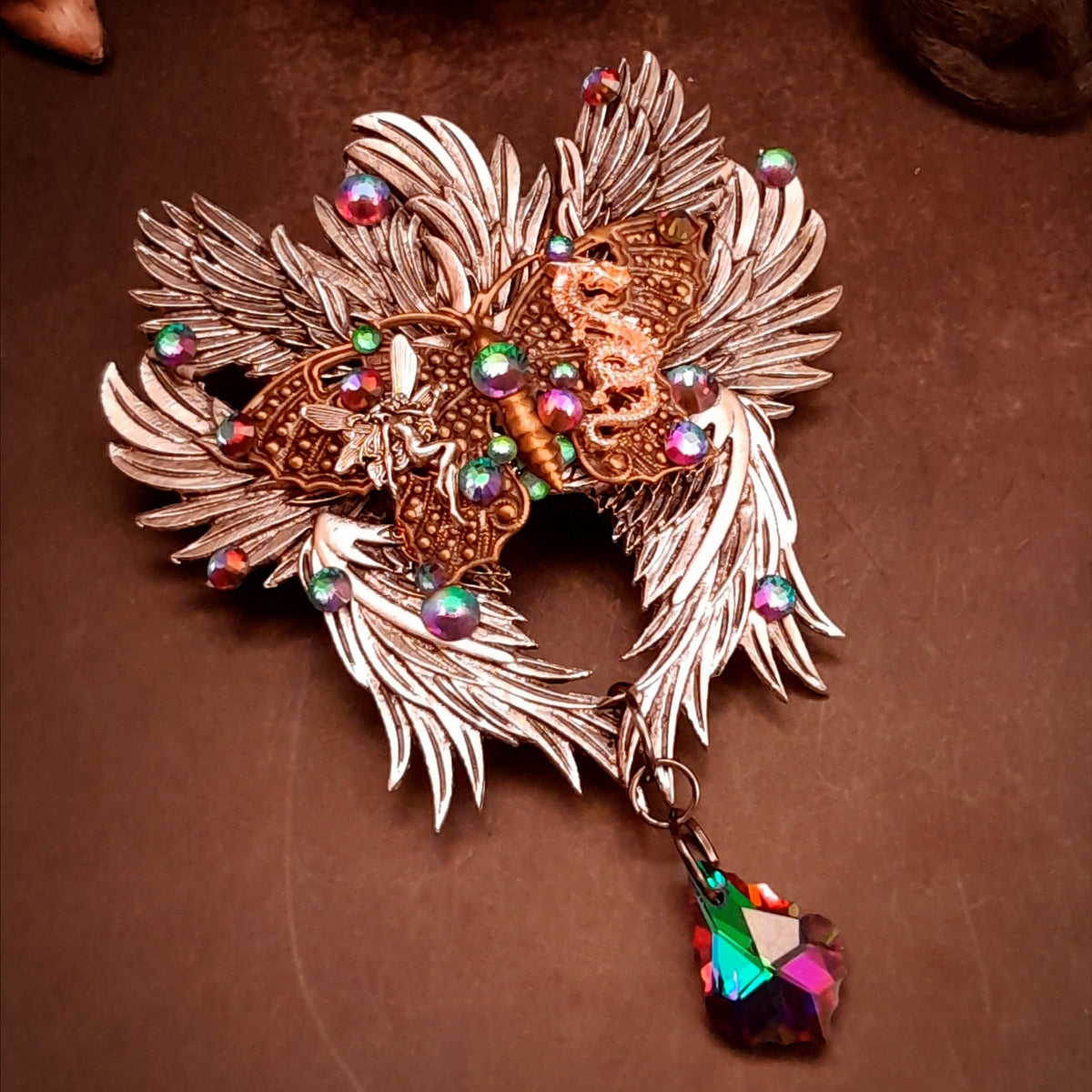 swarovski crystal statement hair clip