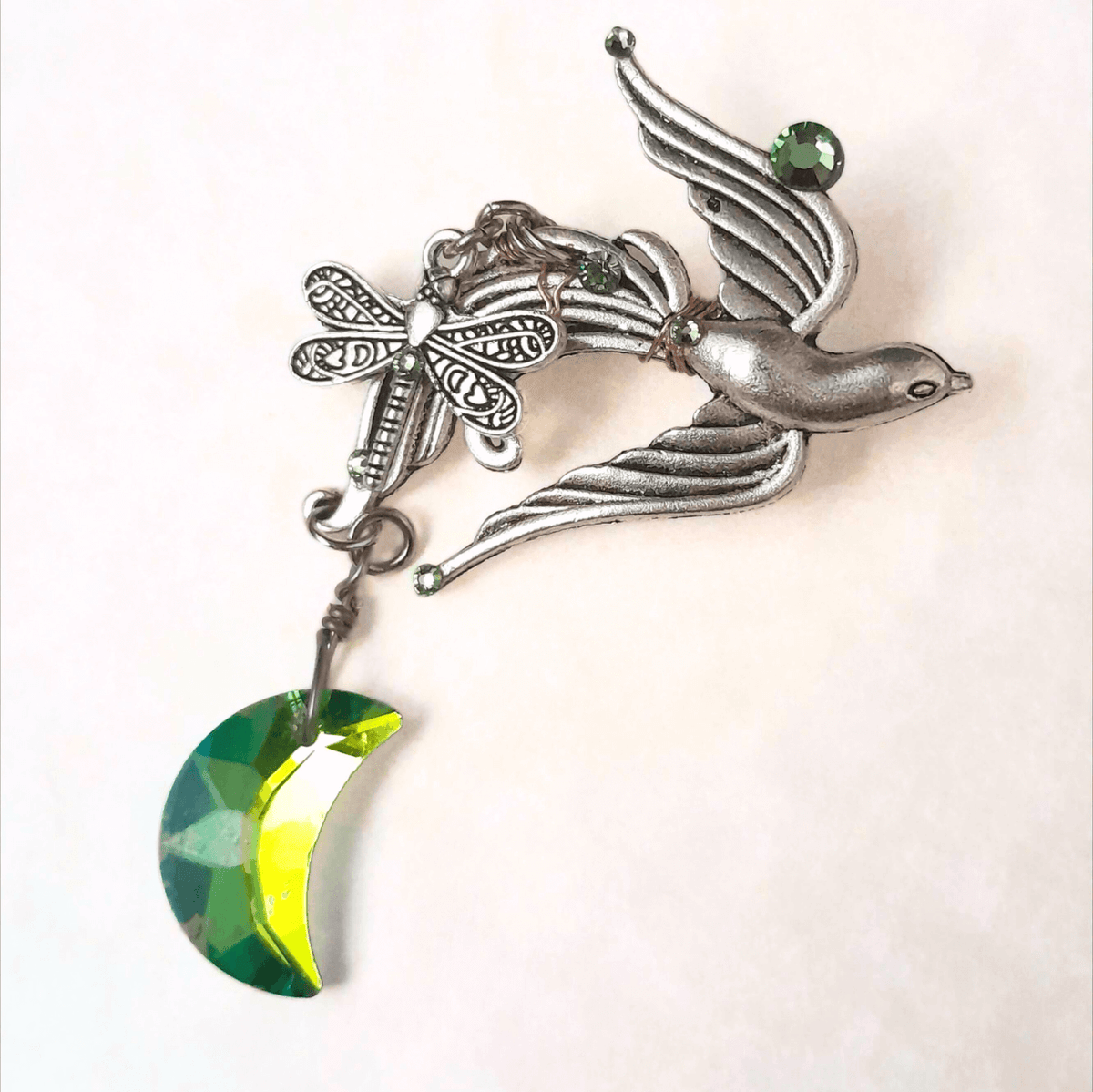 Brooch Phoenix & Dragonfly Fantasy Pin