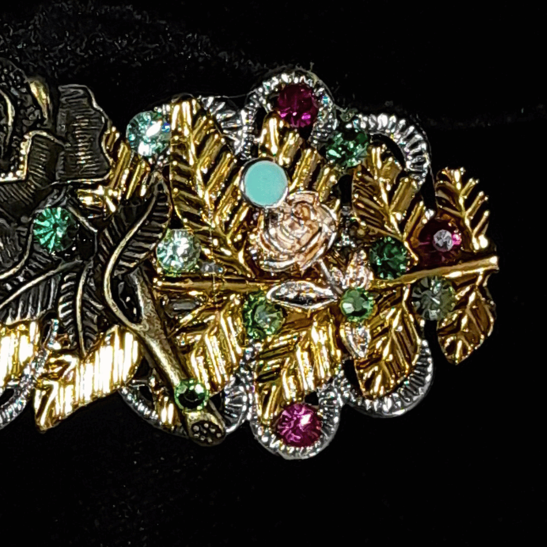 Roses and Leaves Hairclip Barrette