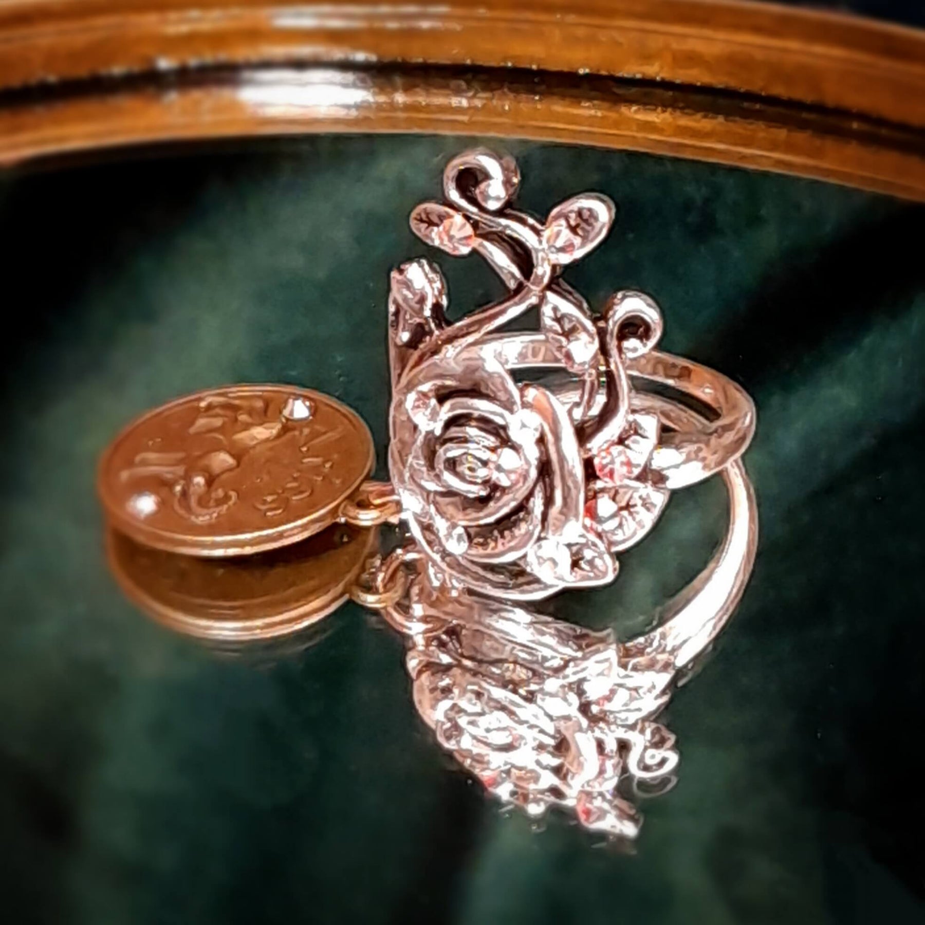 Aries April Birthday Rose Ring - Size 8