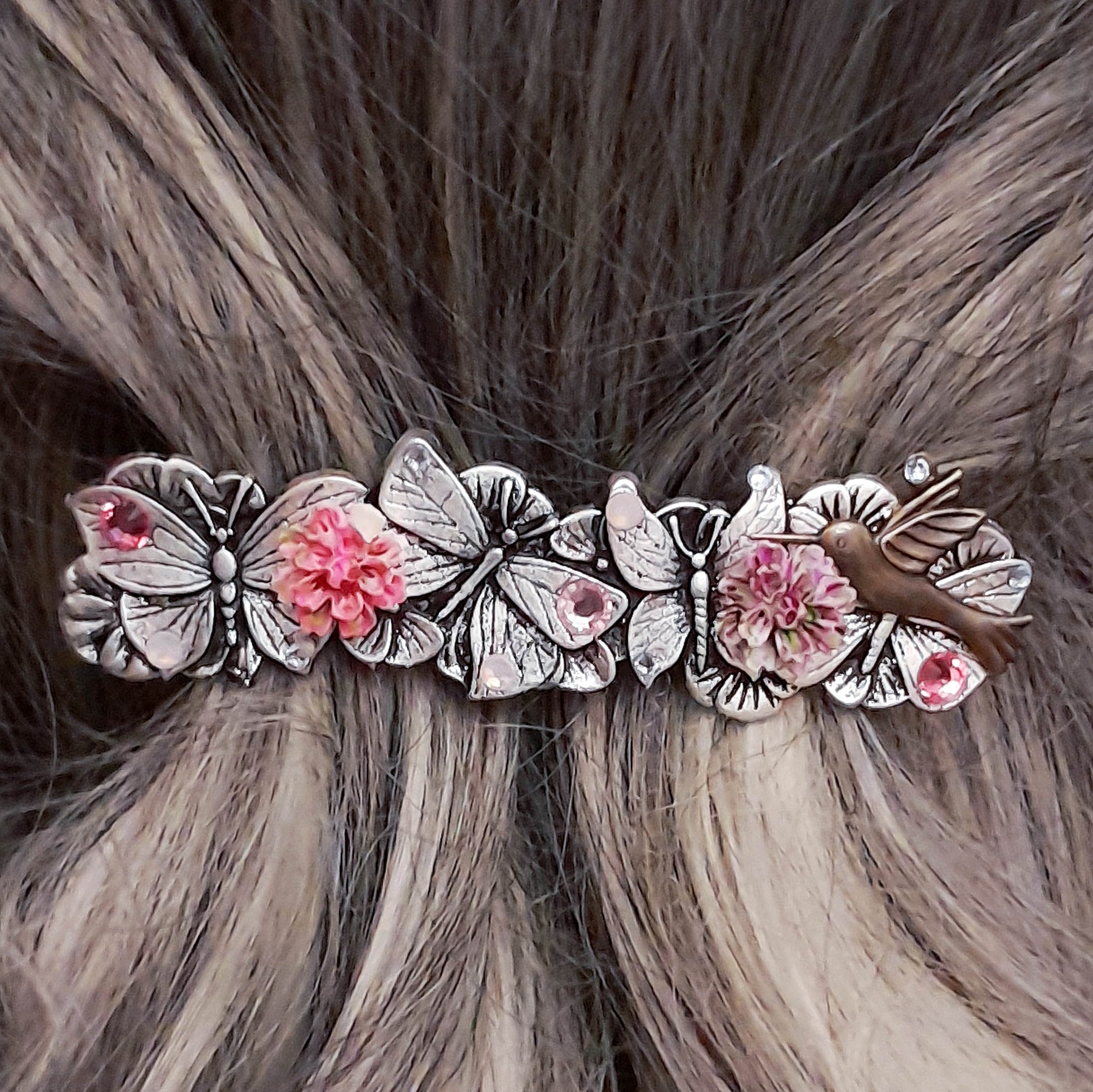 Butterfly Hairclip Hummingbird Boho Barrette