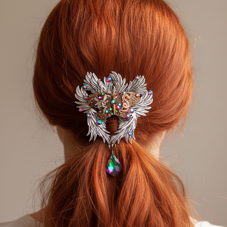 swarovski crystal statement hair clip