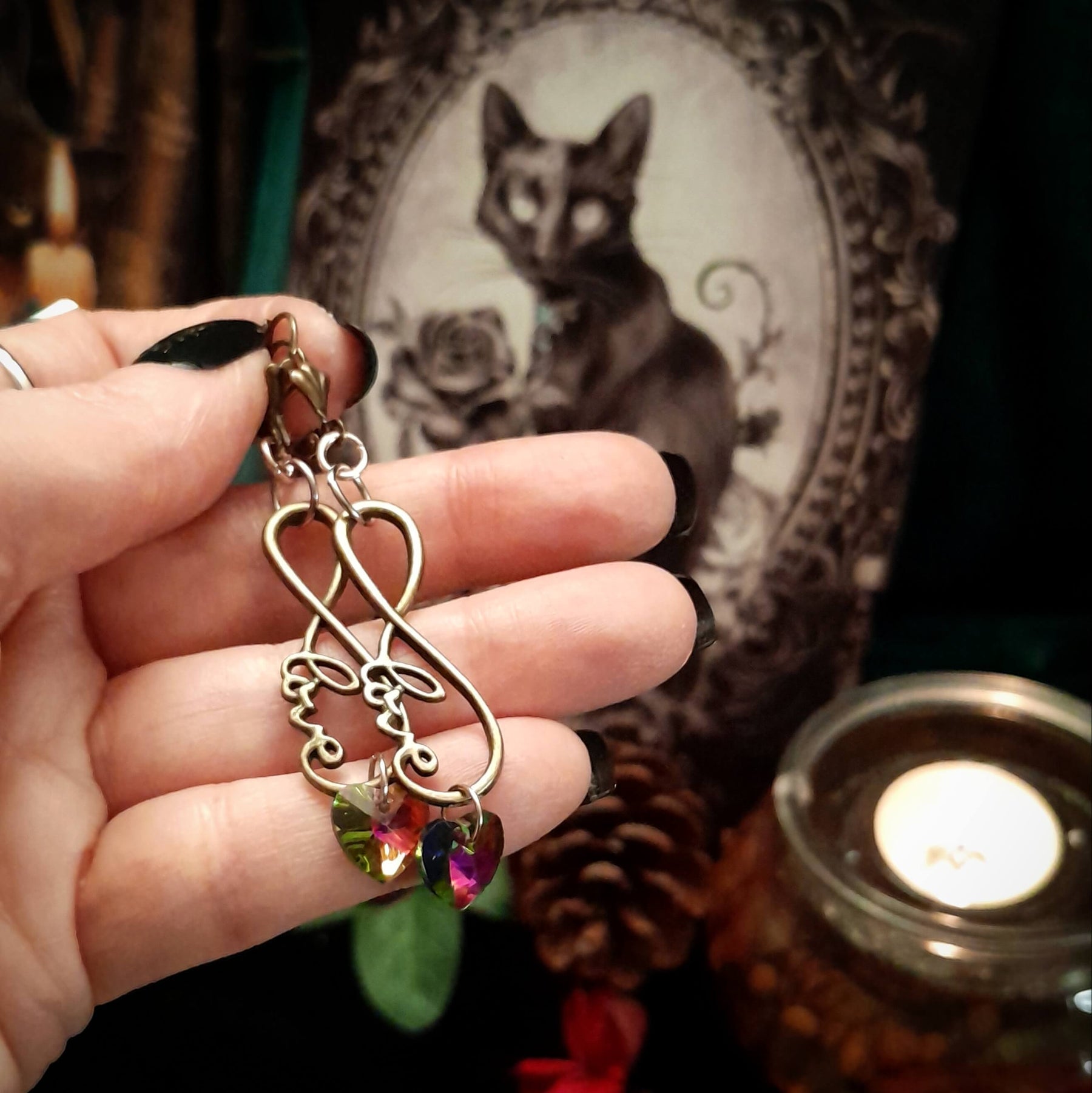 Eternity Crystal Heart Earrings