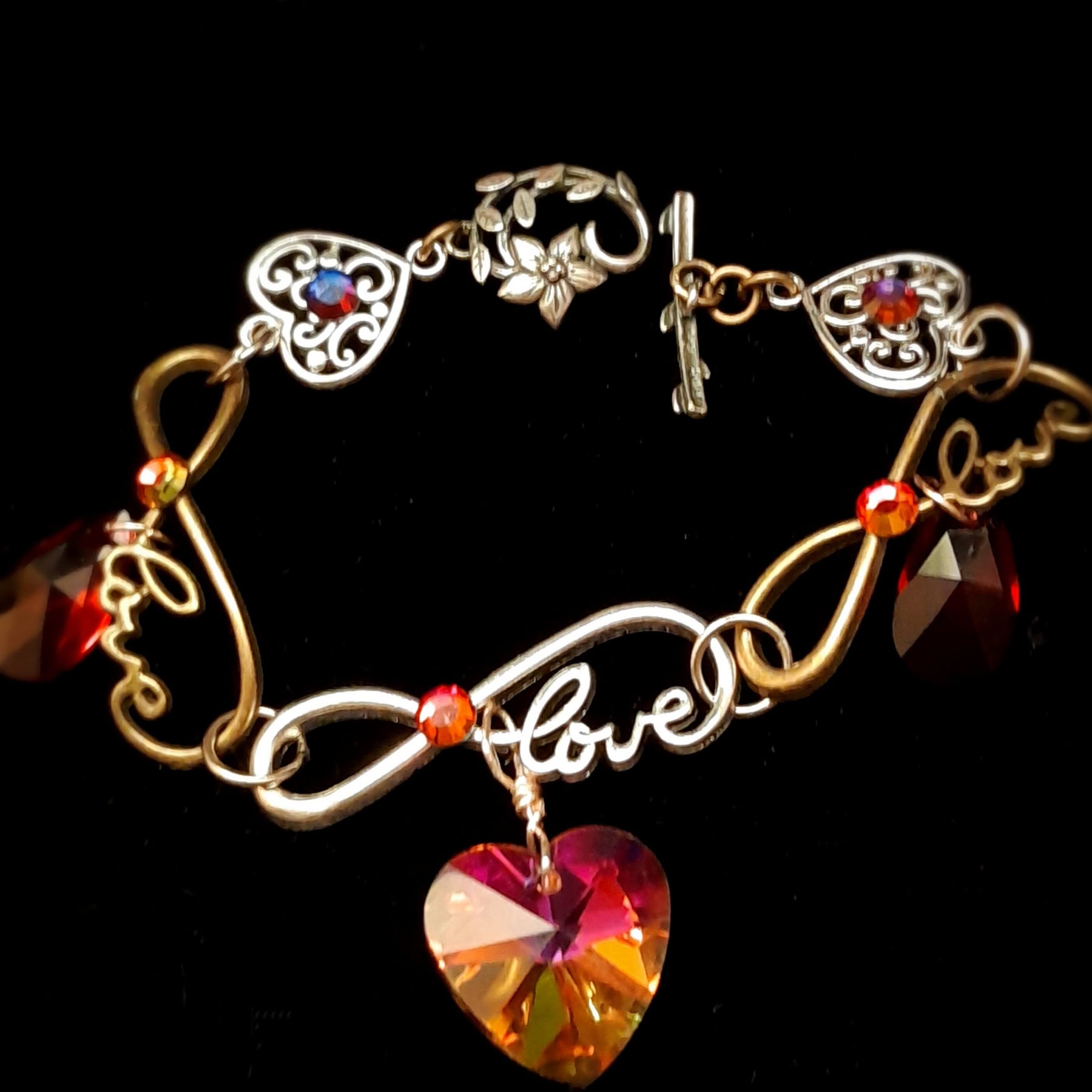Crystal Hearts Eternity Love Bracelet