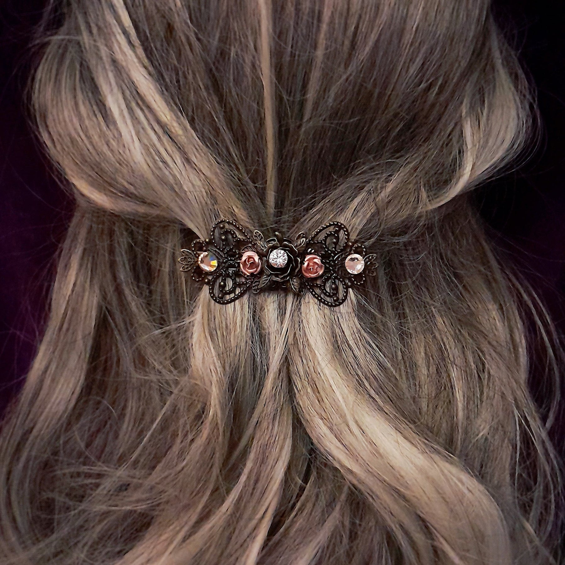 Victorian Style Flower Hairclip Barrette