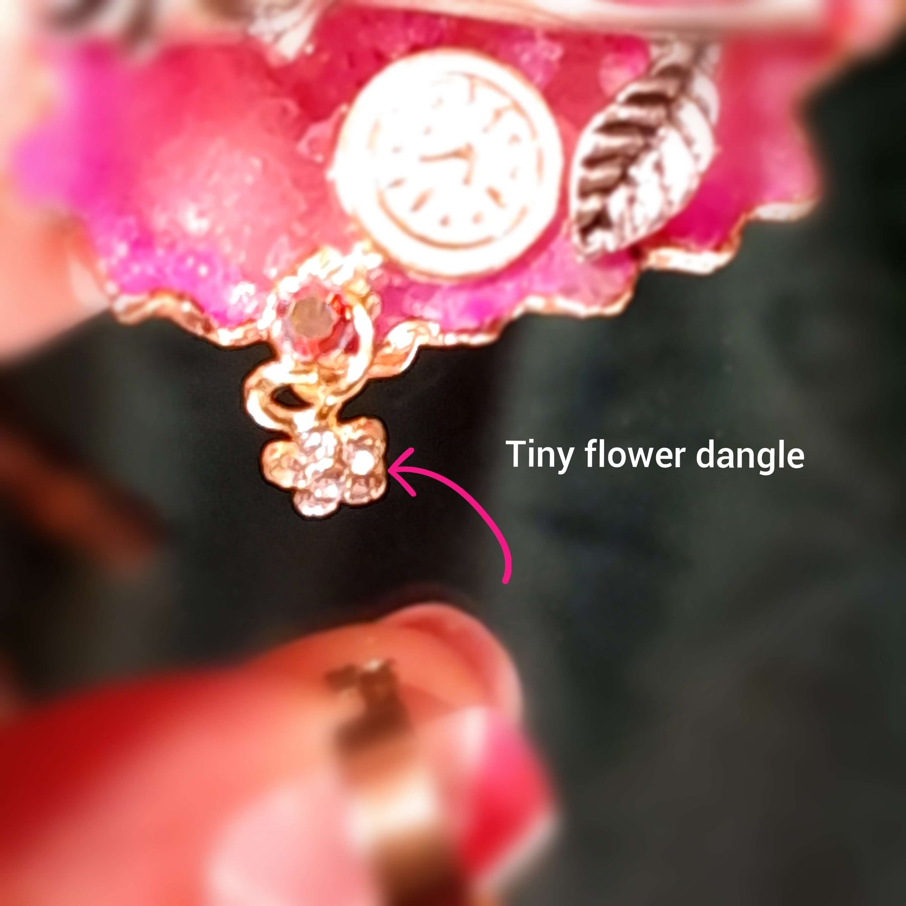 Adjustable Statement Ring Pink Rose Geode