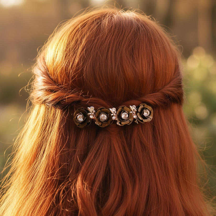 Redhead Woman with Small Hair Clip