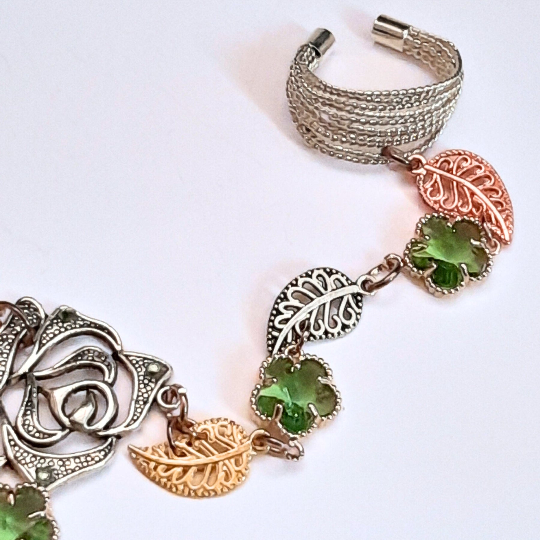 Hand Chain Green Flowers & Nature