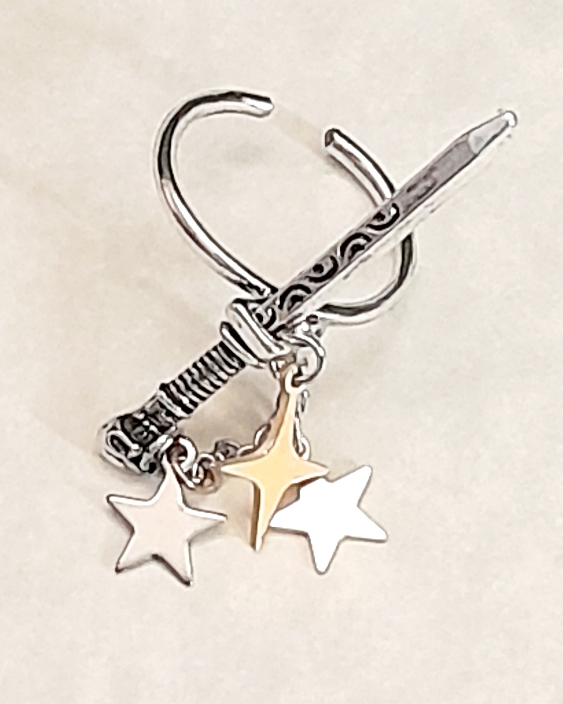 Adjustable Fantasy Sword & Stars Ring