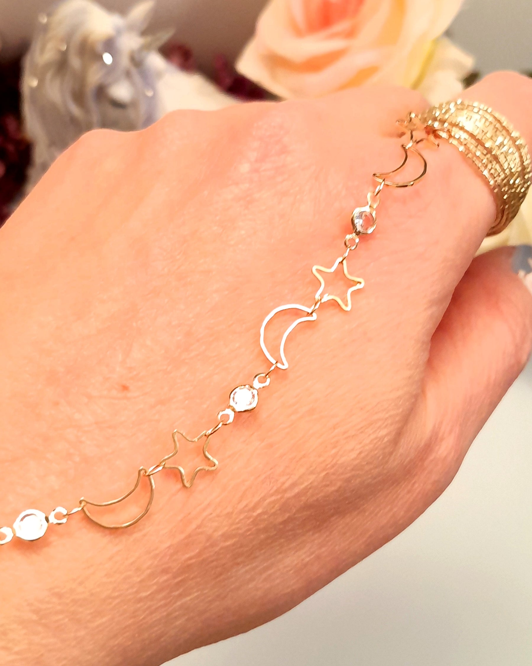 Hand Chain Magical Cat & Moon