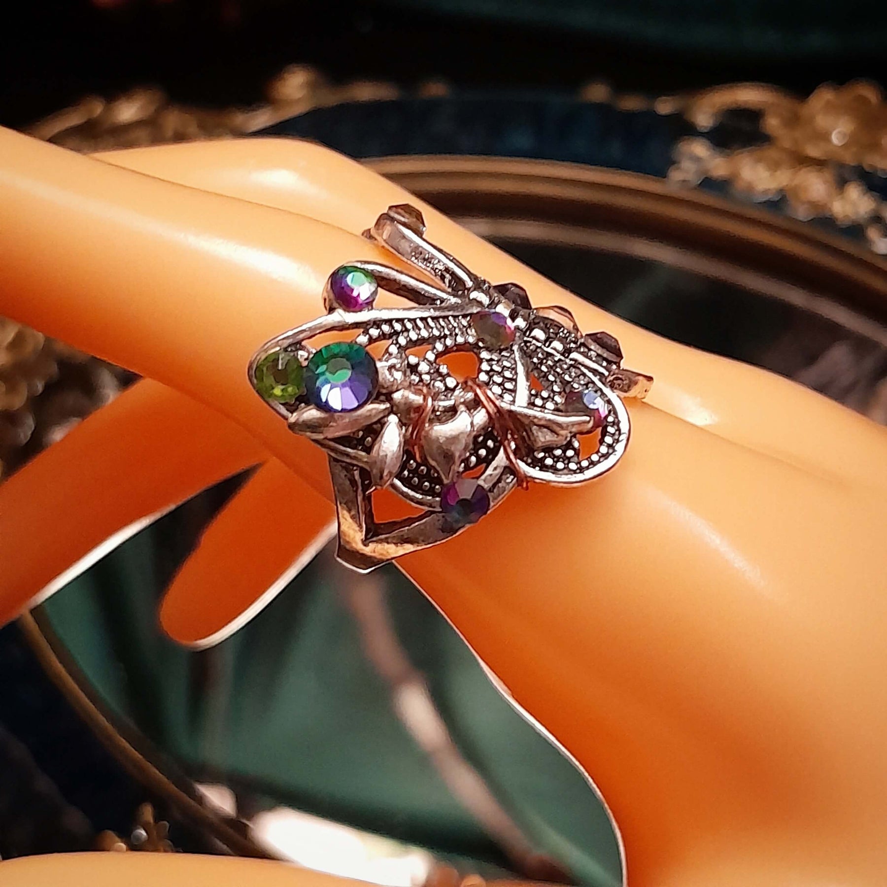 Butterfly Fairy Filigree Ring Size 8