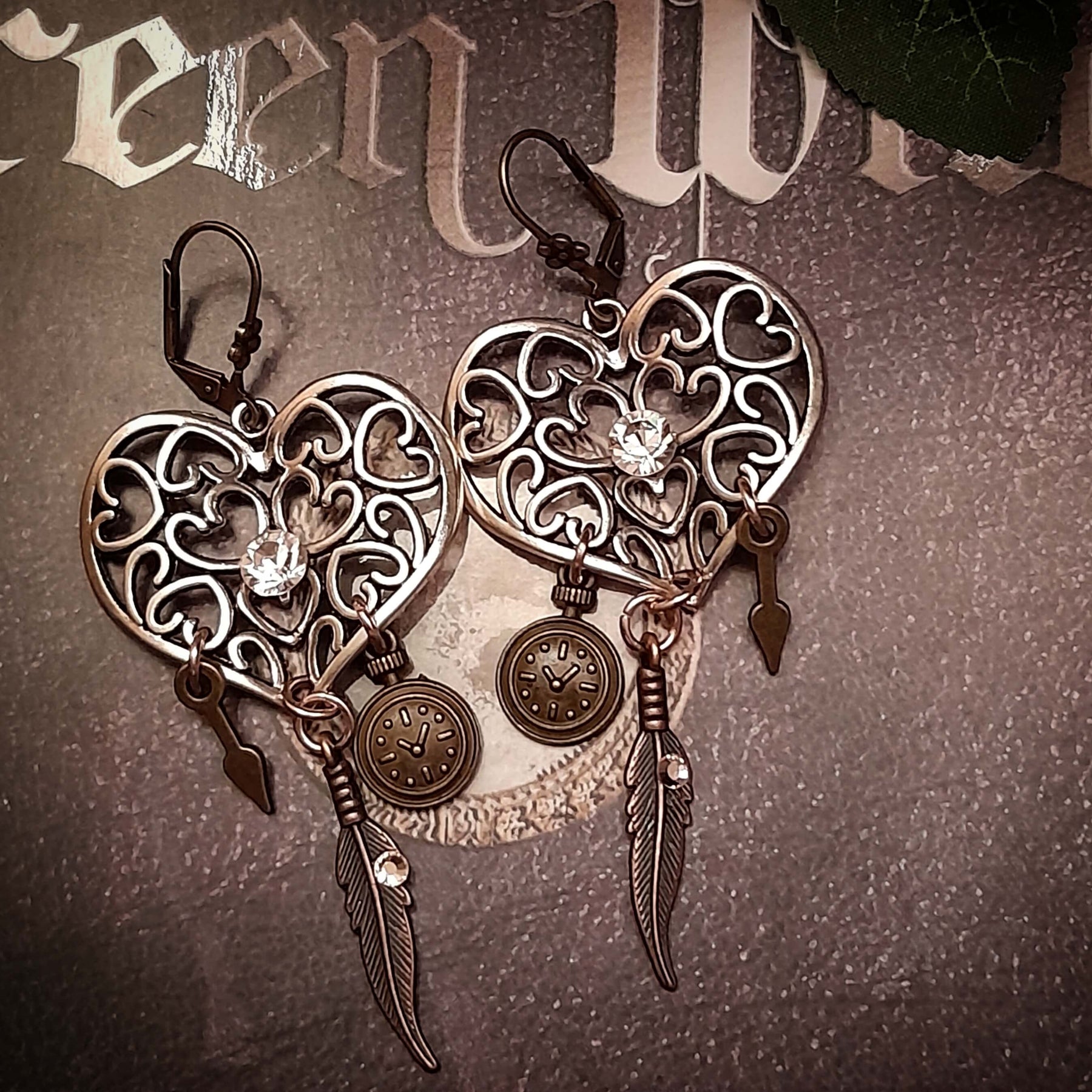 Chandelier Heart Earrings