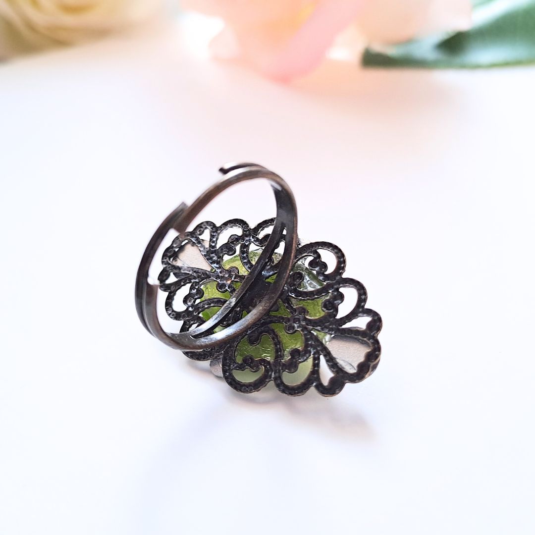Green Cat's Eye Ring