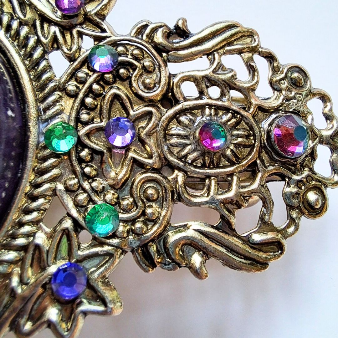 Amethyst Victorian Style Hair Clip