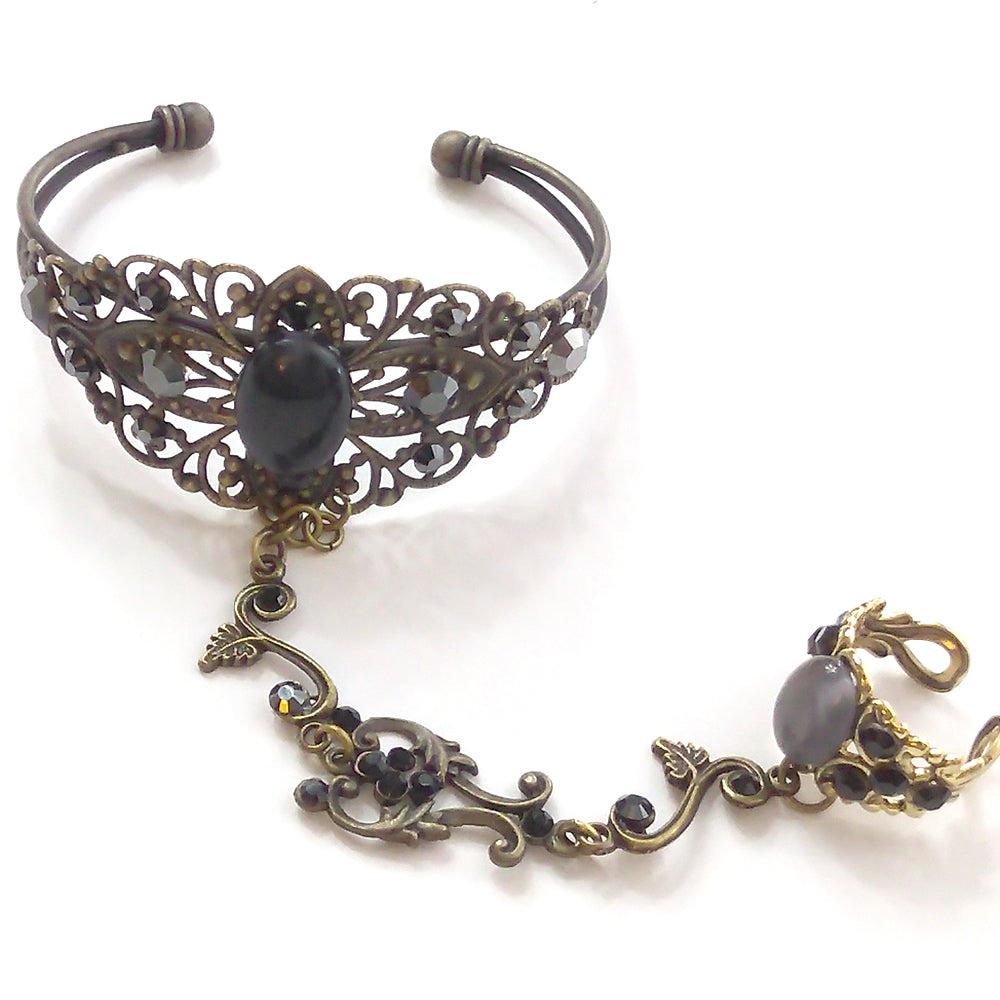 black slave bracelet middle finger bracelet