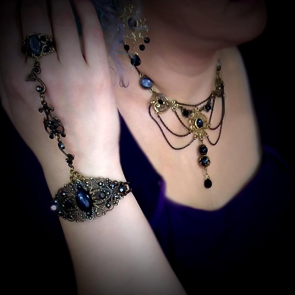 Renaissance Jewelry - Black Crystal Jewelry Set