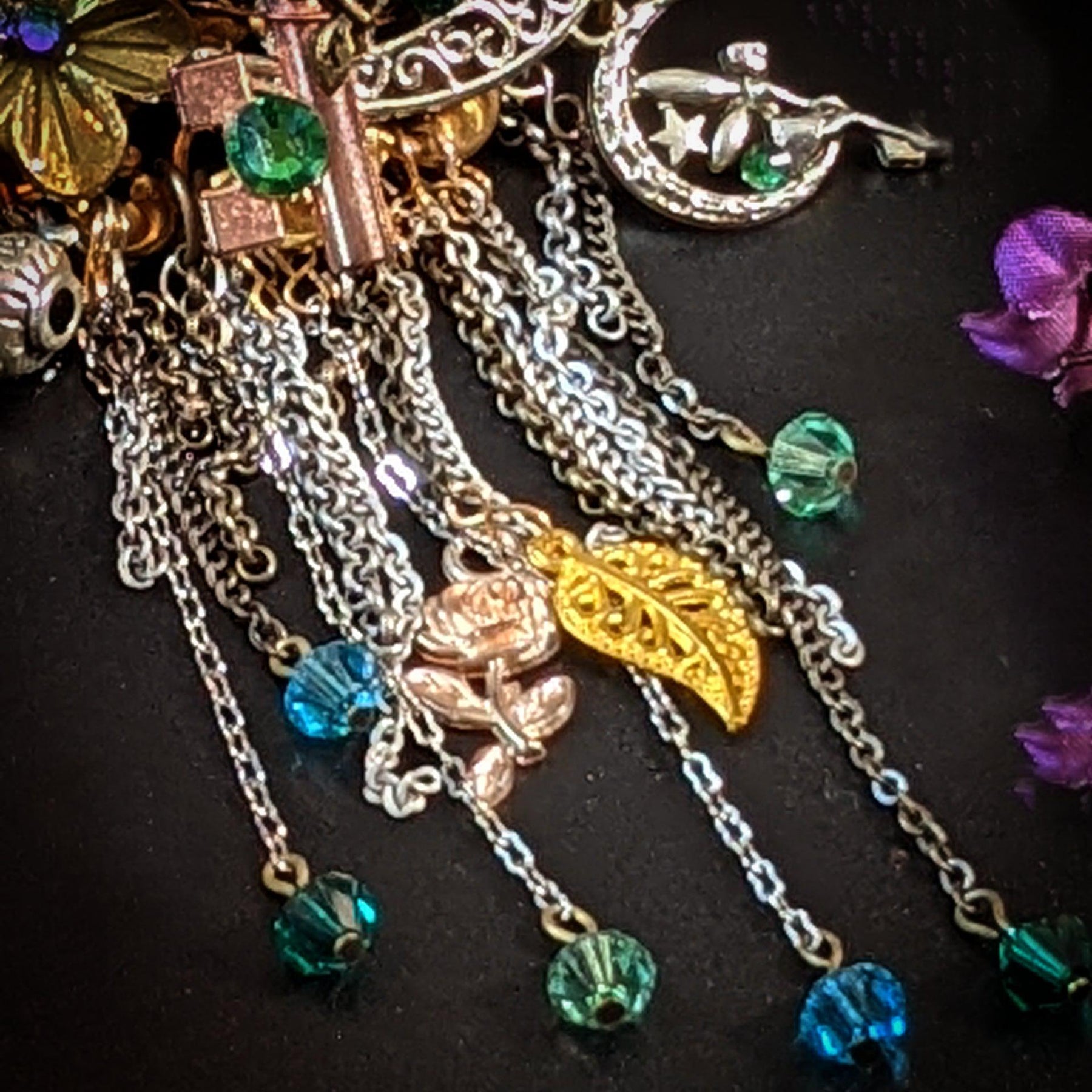 multicolor crystal jewelry necklace