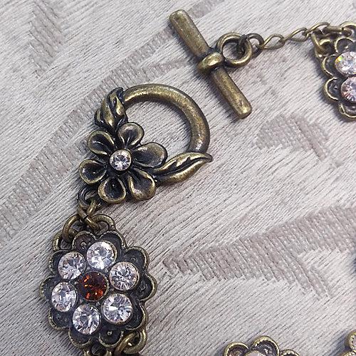 Flower Bracelet - Swarovski Crystals