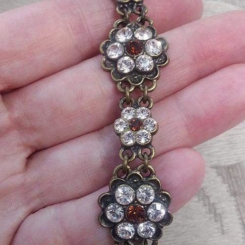 Flower Bracelet - Swarovski Crystals