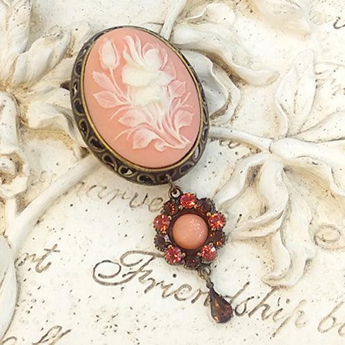 Vintage Style Cameo Brooch Pin