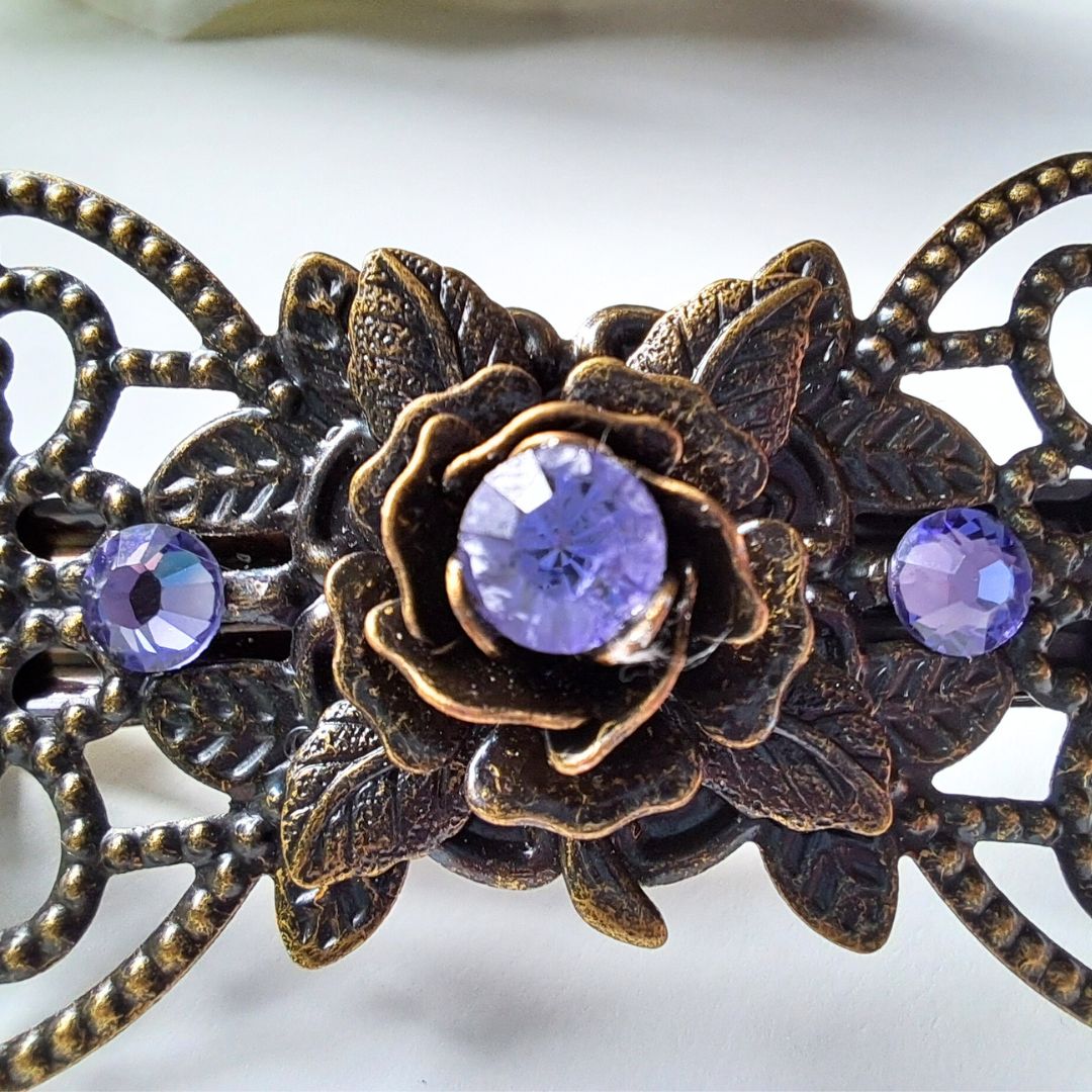 Lavender Floral Hair Clip
