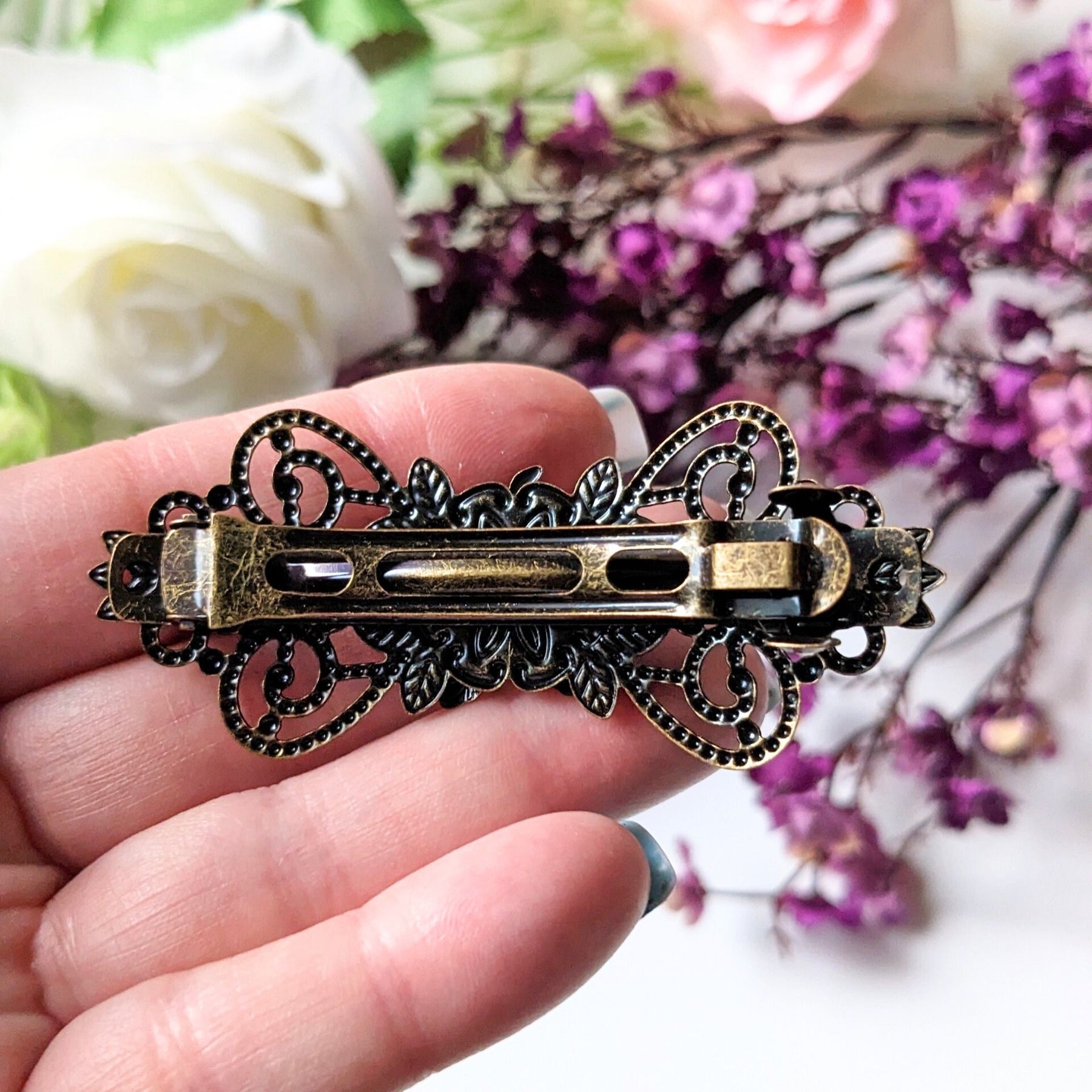Lavender Floral Hair Clip