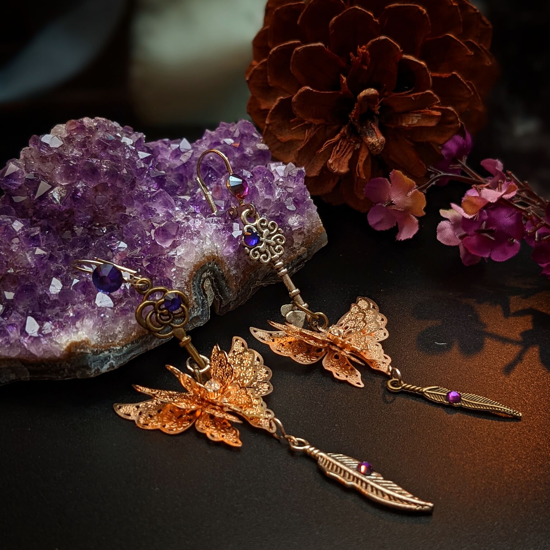 romantic boho earrings