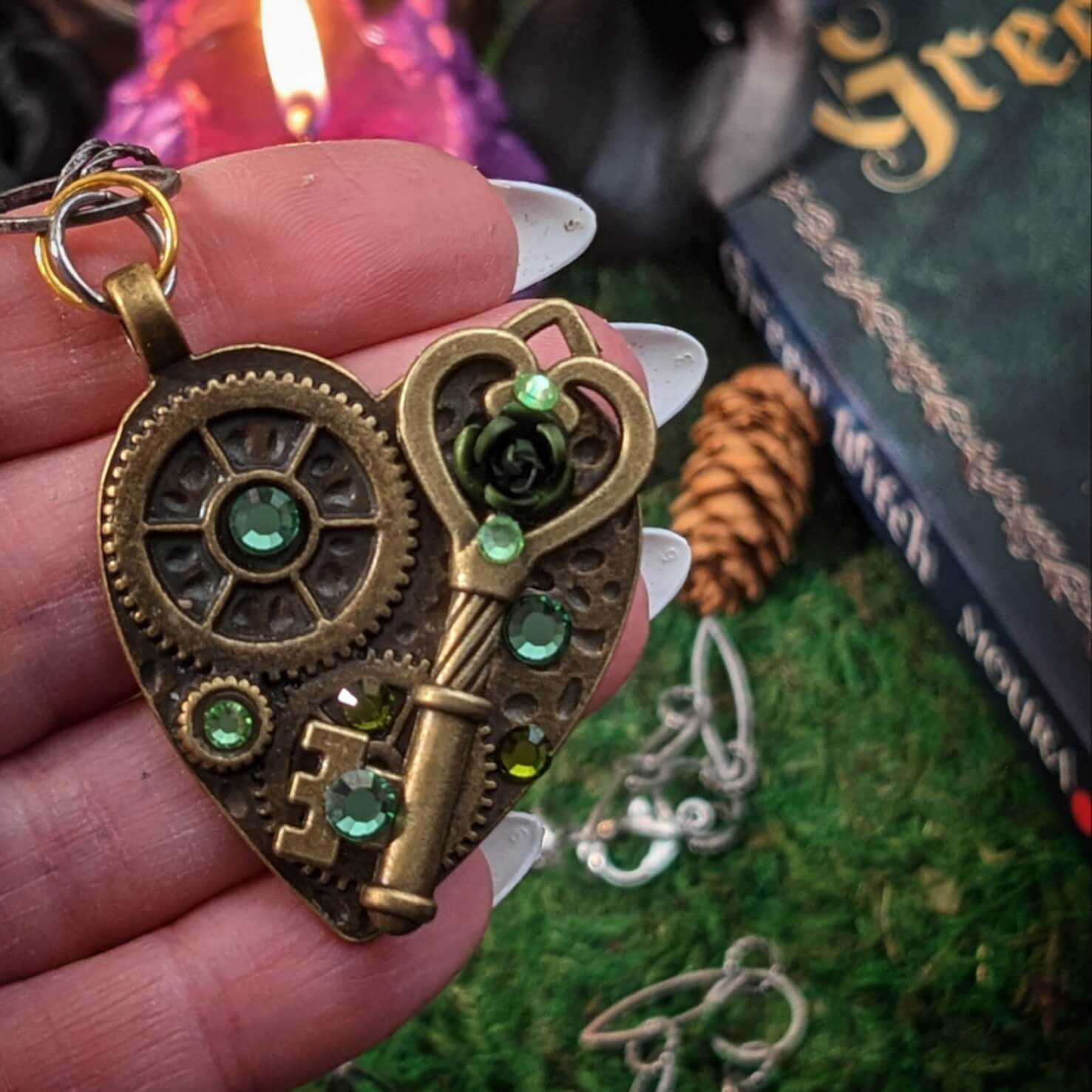 Green Heart Necklace