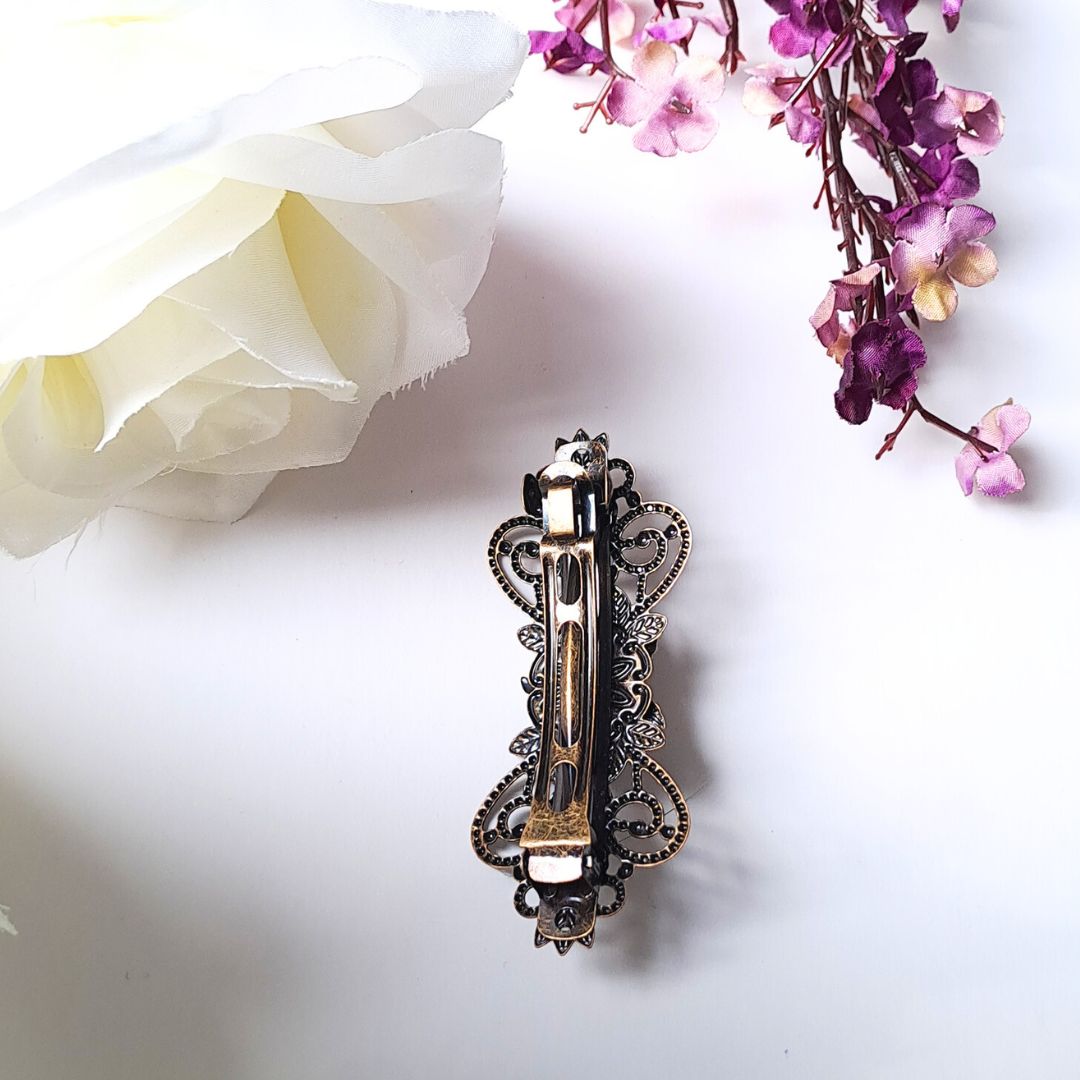 Lavender Floral Hair Clip