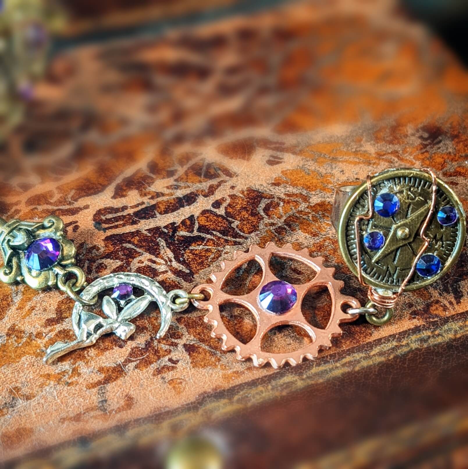 purple crystal slave bracelet