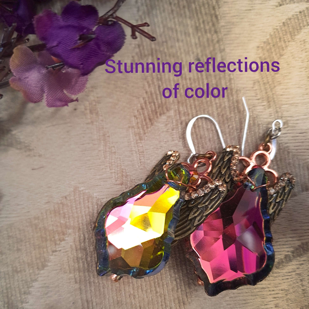Sparkling Statement Crystal Wing Earrings