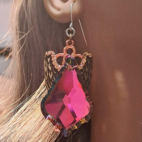 Sparkling Statement Crystal Wing Earrings