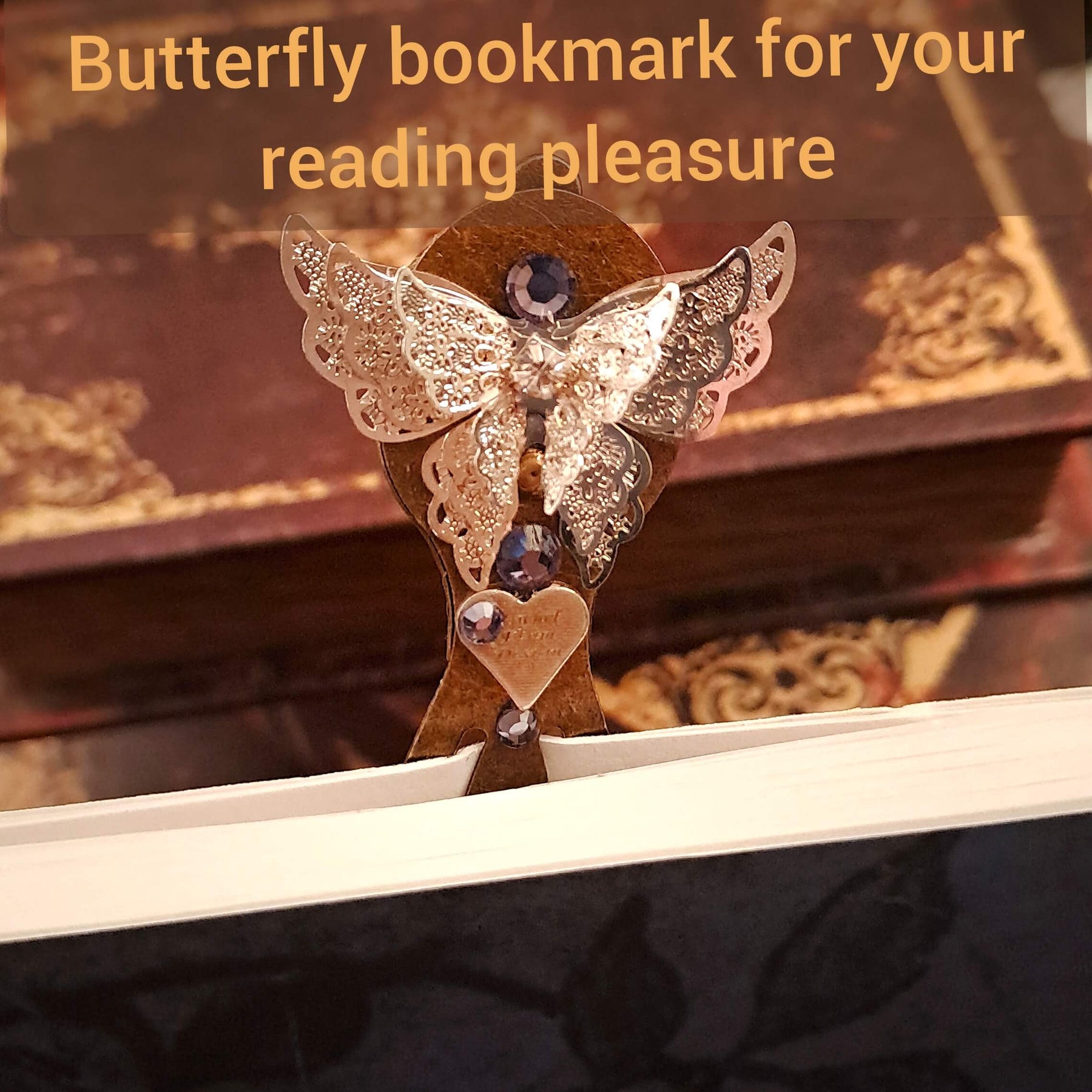 Butterfly Crystal Enchanting Bookmark