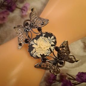 Butterfly Cameo Adjustable Bracelet