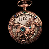 Horse Pocket Watch Equestrian Necklace