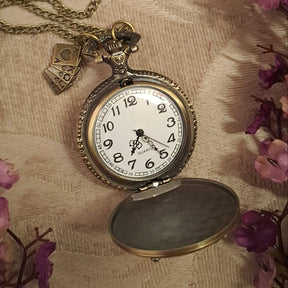 Poker Royal Flush Pocket Watch Necklace