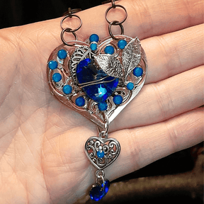 Blue Hearts Crystal Necklace