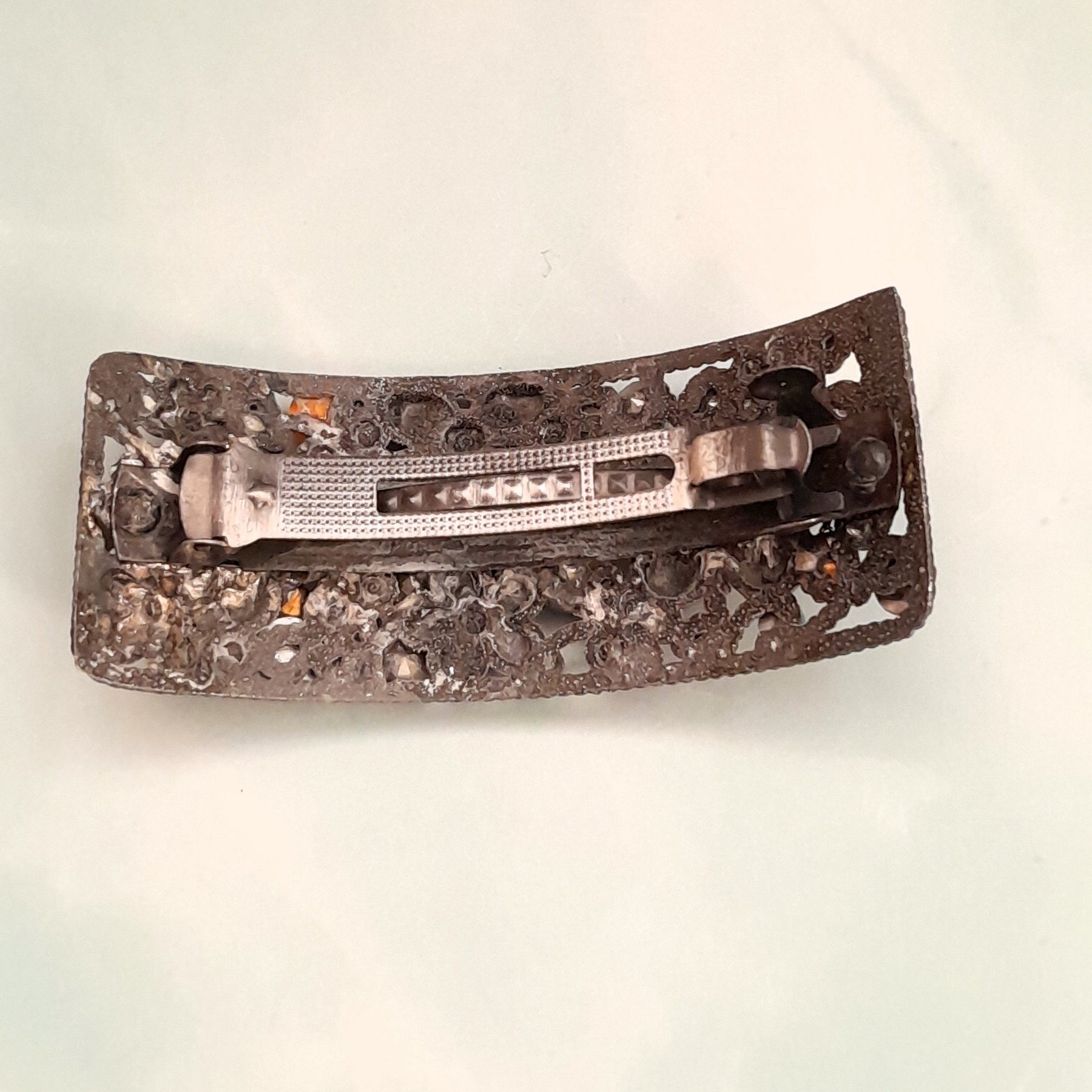 Hair Clip Barrette Rainbow Crystals
