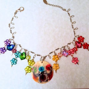 Rainbow Multicolor Shell Necklace