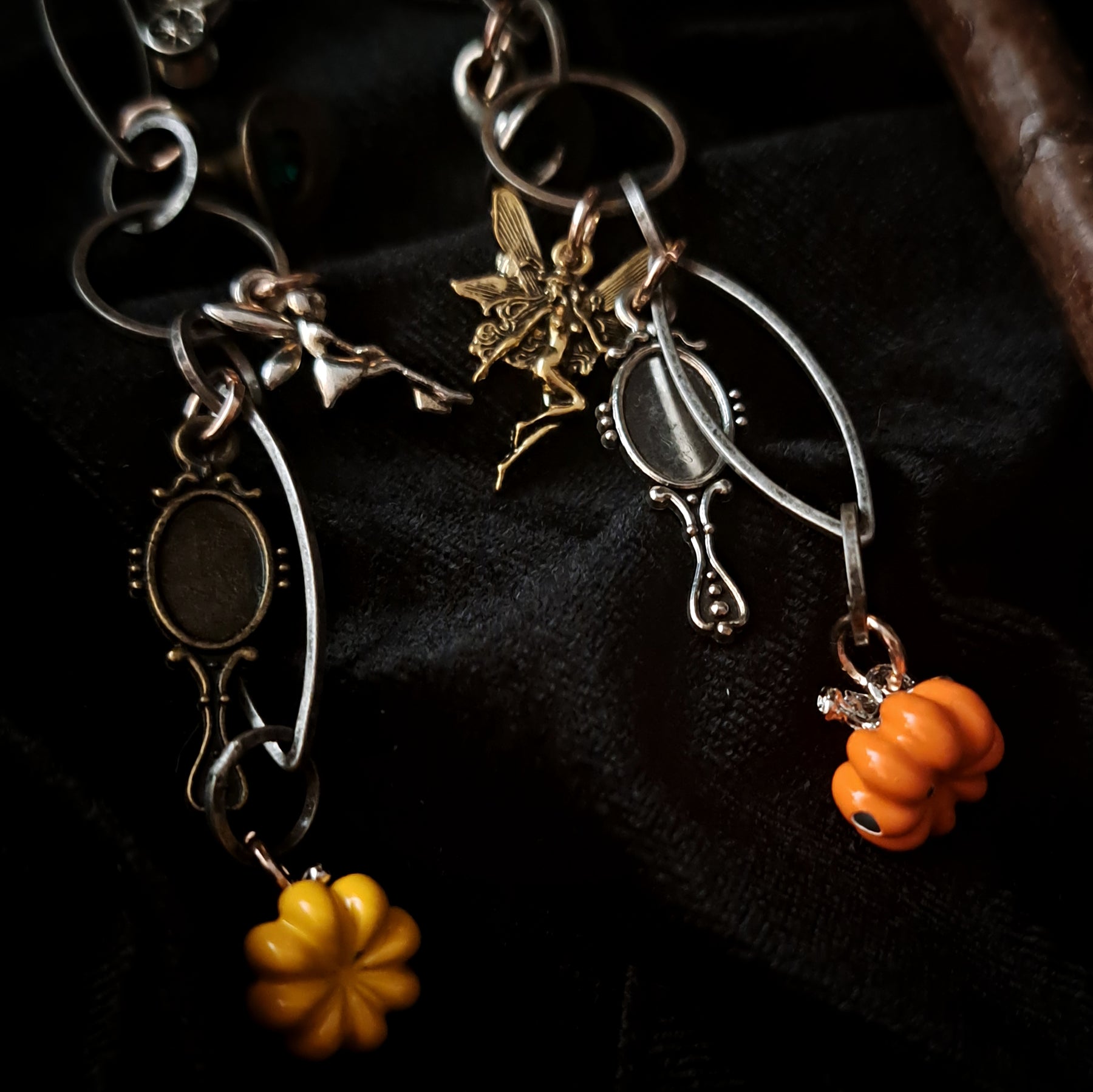 Pumpkin Fantasy Dangle Earrings