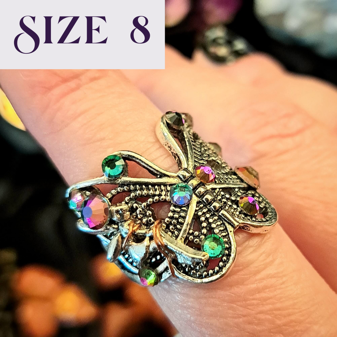 Butterfly Crystal Fairy Ring - Size 8