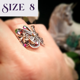 Butterfly Fairy Filigree Ring Size 8