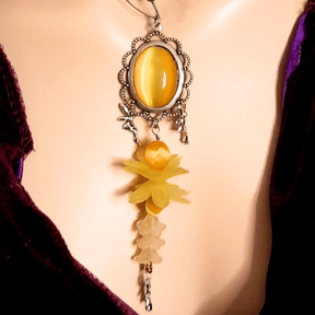 Yellow Cat's Eye Fantasy Fairy Necklace