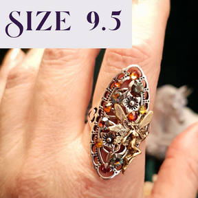 Fairy Fantasy Statement Ring Size 9.5