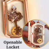 Necklace Locket Rectangle Openable Pendant Alice in Wonderland