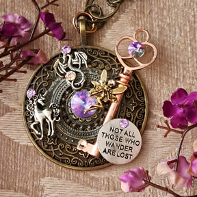 Fantasy Magical Round Filigree Necklace