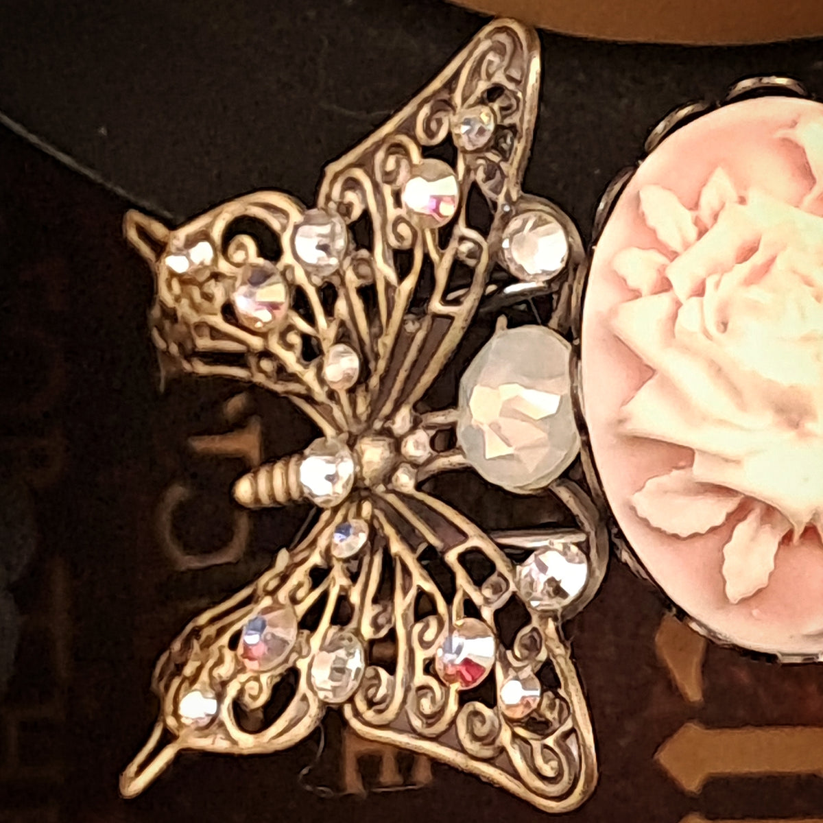 Romantic Cameo Butterfly Adjustable Bracelet