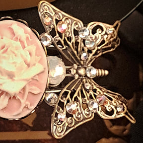 Romantic Cameo Butterfly Adjustable Bracelet