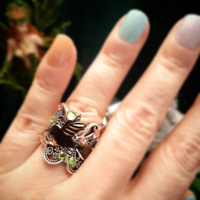 Butterfly Hummingbird Nature Ring Size 7