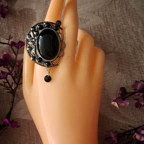 Black Moon Fantasy Adjustable Ring